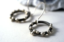 silver on steel earrings