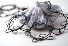 large long leaf hoop necklace