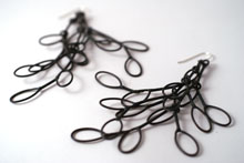 linked leaf earrings