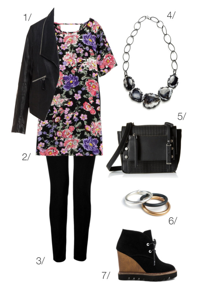 how to make a summer floral dress edgy for fall - MEGAN AUMAN
