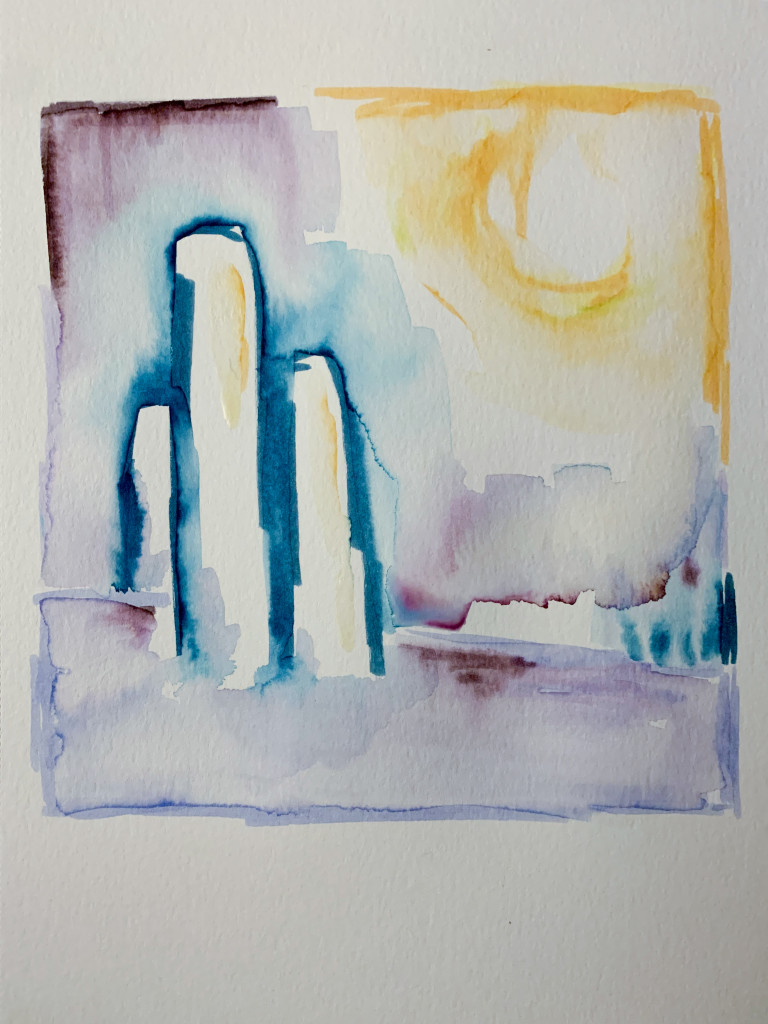 original watercolor sketch by megan auman