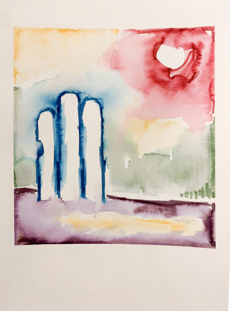 original watercolor sketch by megan auman